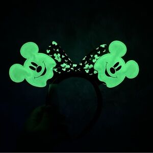 Loungefly Disney Parks Ghost Mickey Glow in the Dark Ears Headband
